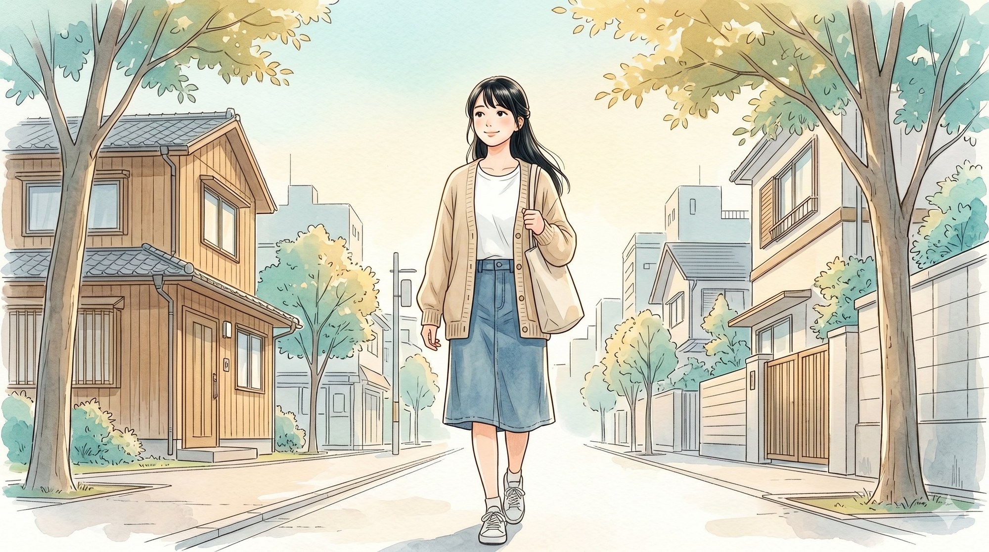 街を歩く若者