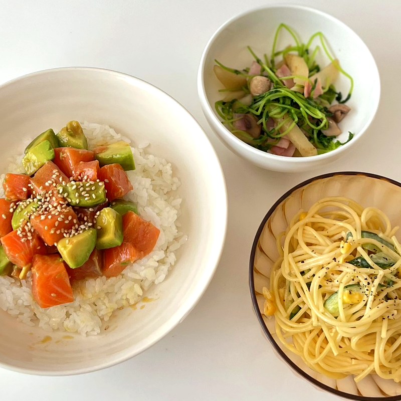 PORTE の食事 — 鮭のごはん