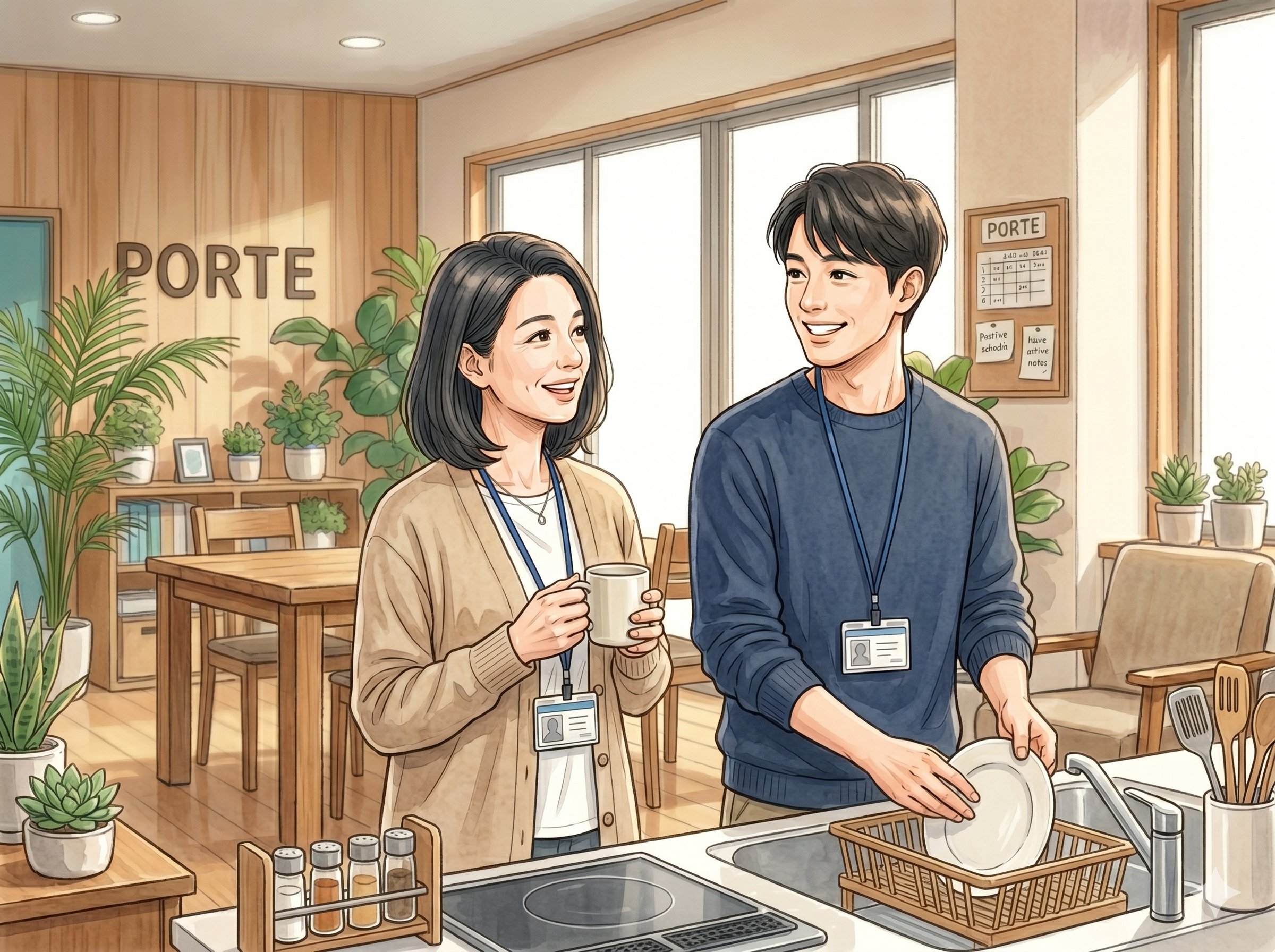 現場のスタッフ同士